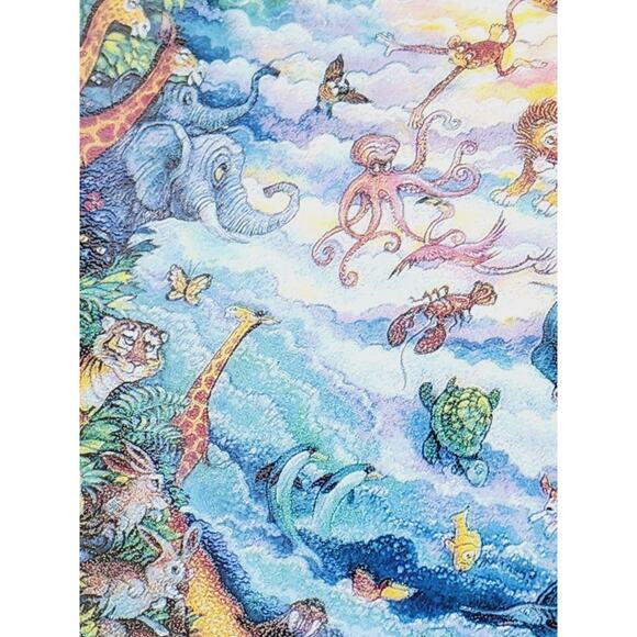 Wildlife & Marine Life Plate In The Beginning Wall Decor 8" Porcelain 80's Vtg - Picture 12 of 15